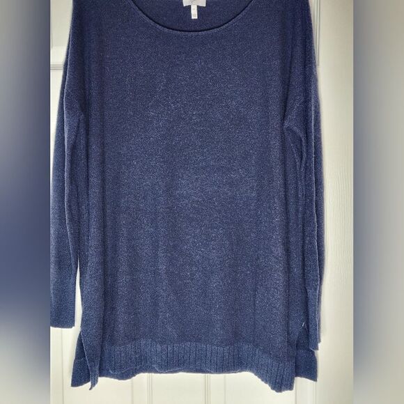 JOIE M Sweater Womens Navy Blue Zephyrine Wool Cashmere Blend Tunic Boatneck - Picture 1 of 12
